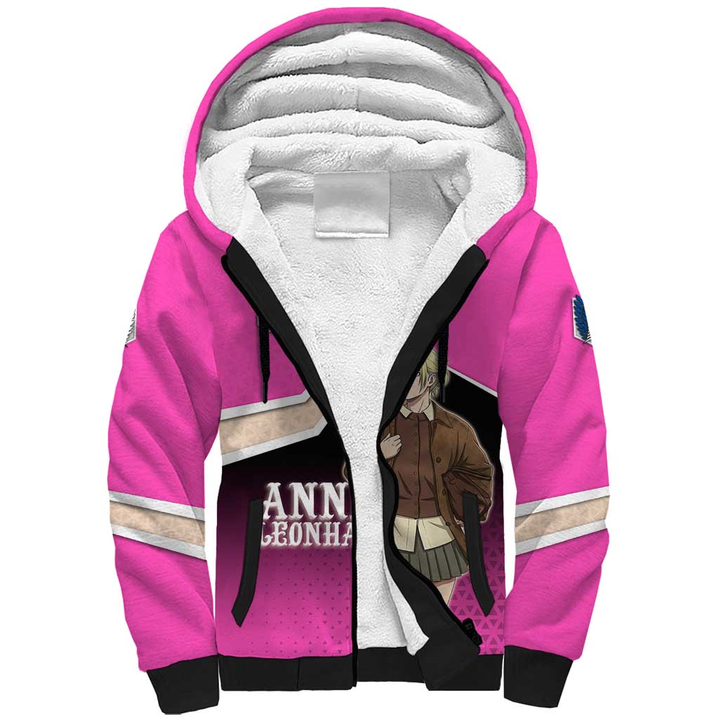 Annie Leonhart Attack on Titan Sherpa Hoodie Anime Preppy Streetwear Style