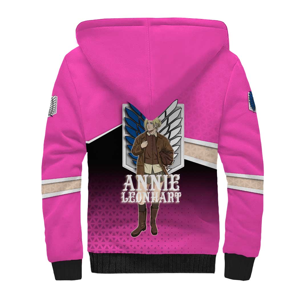 Annie Leonhart Attack on Titan Sherpa Hoodie Anime Preppy Streetwear Style