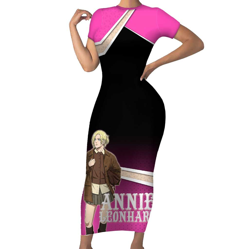 Annie Leonhart Attack on Titan Short Sleeve Bodycon Dress Anime Preppy Streetwear Style