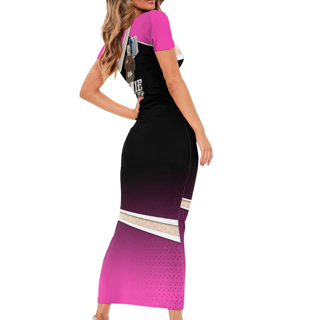 Annie Leonhart Attack on Titan Short Sleeve Bodycon Dress Anime Preppy Streetwear Style