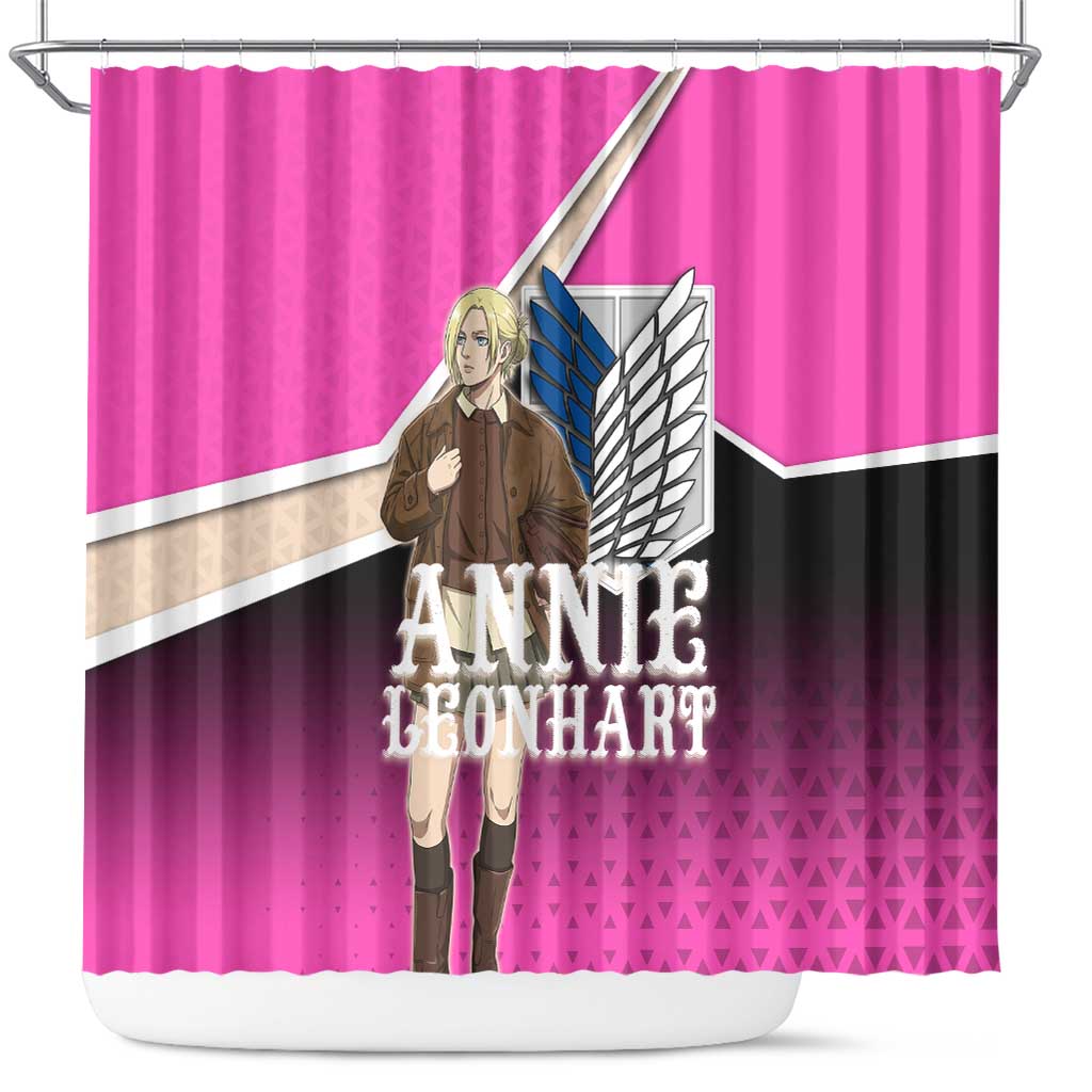 Annie Leonhart Attack on Titan Shower Curtain Anime Preppy Streetwear Style