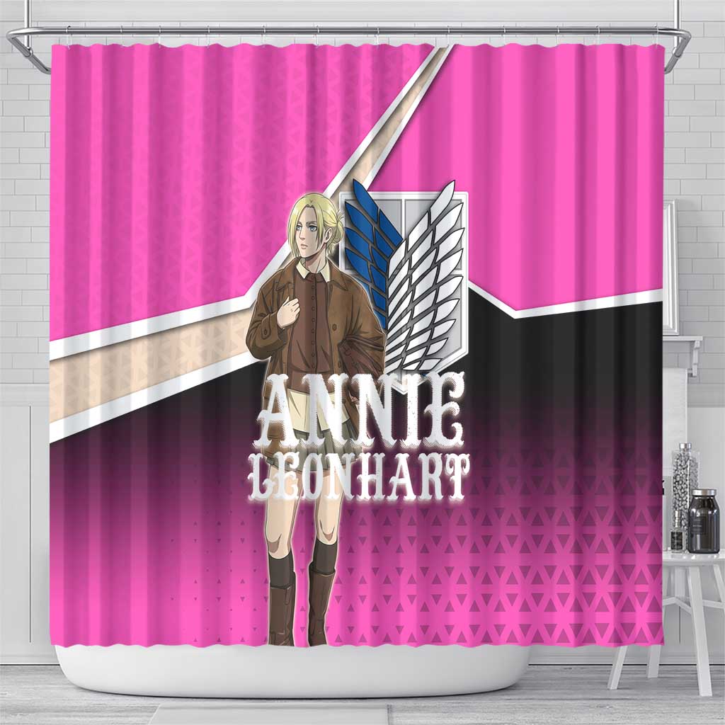 Annie Leonhart Attack on Titan Shower Curtain Anime Preppy Streetwear Style