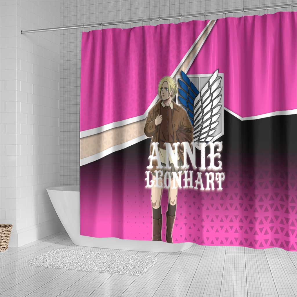 Annie Leonhart Attack on Titan Shower Curtain Anime Preppy Streetwear Style