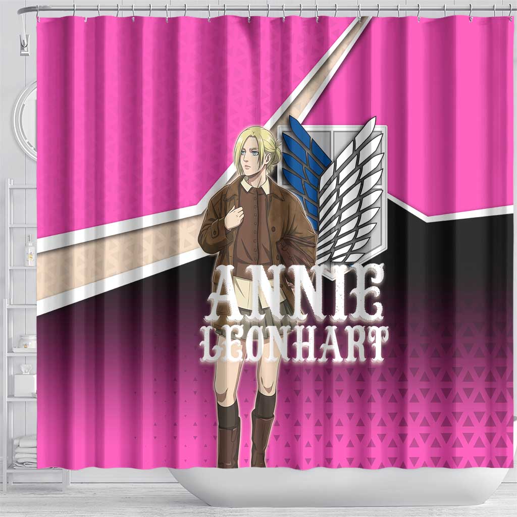 Annie Leonhart Attack on Titan Shower Curtain Anime Preppy Streetwear Style