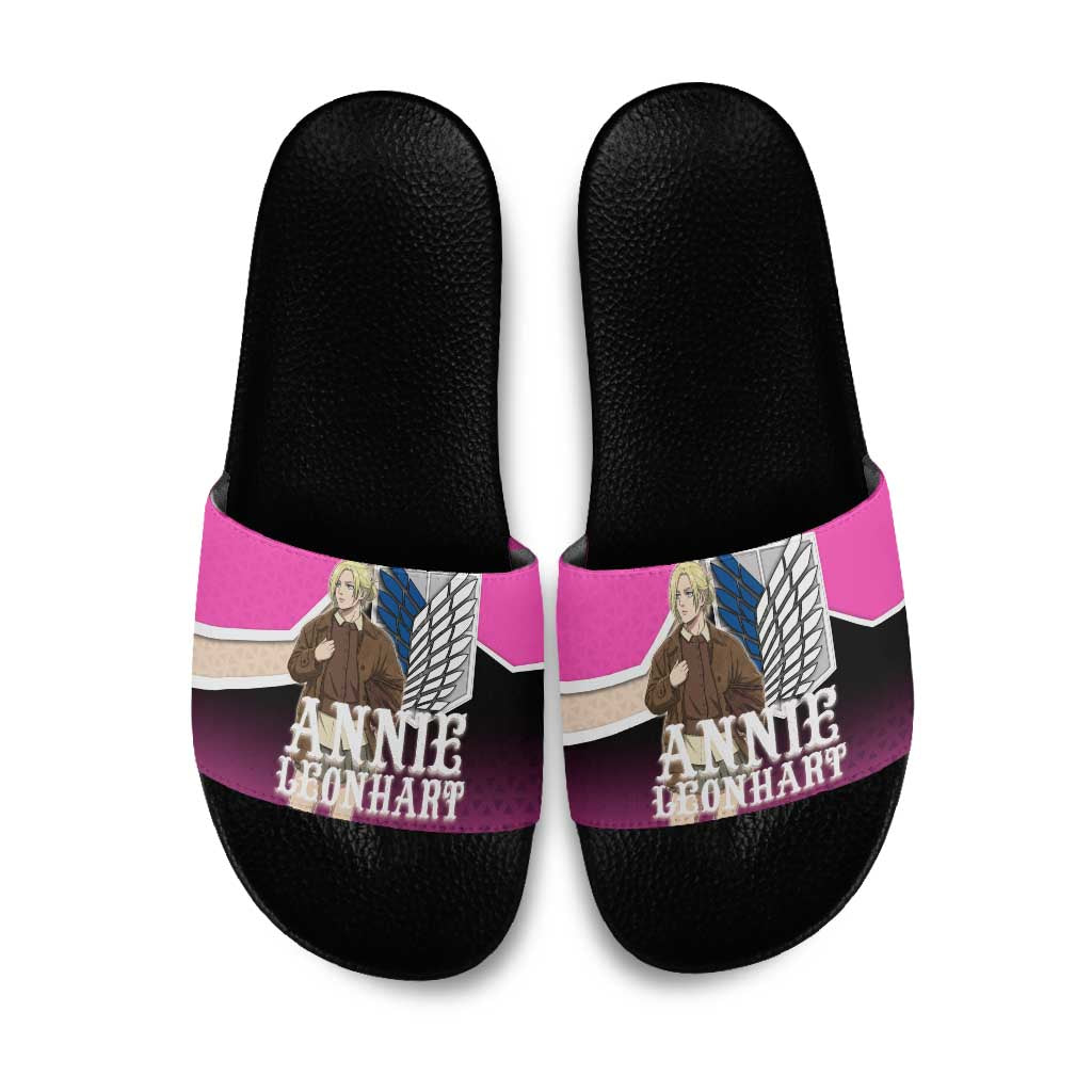 Annie Leonhart Attack on Titan Slide Sandals Anime Preppy Streetwear Style