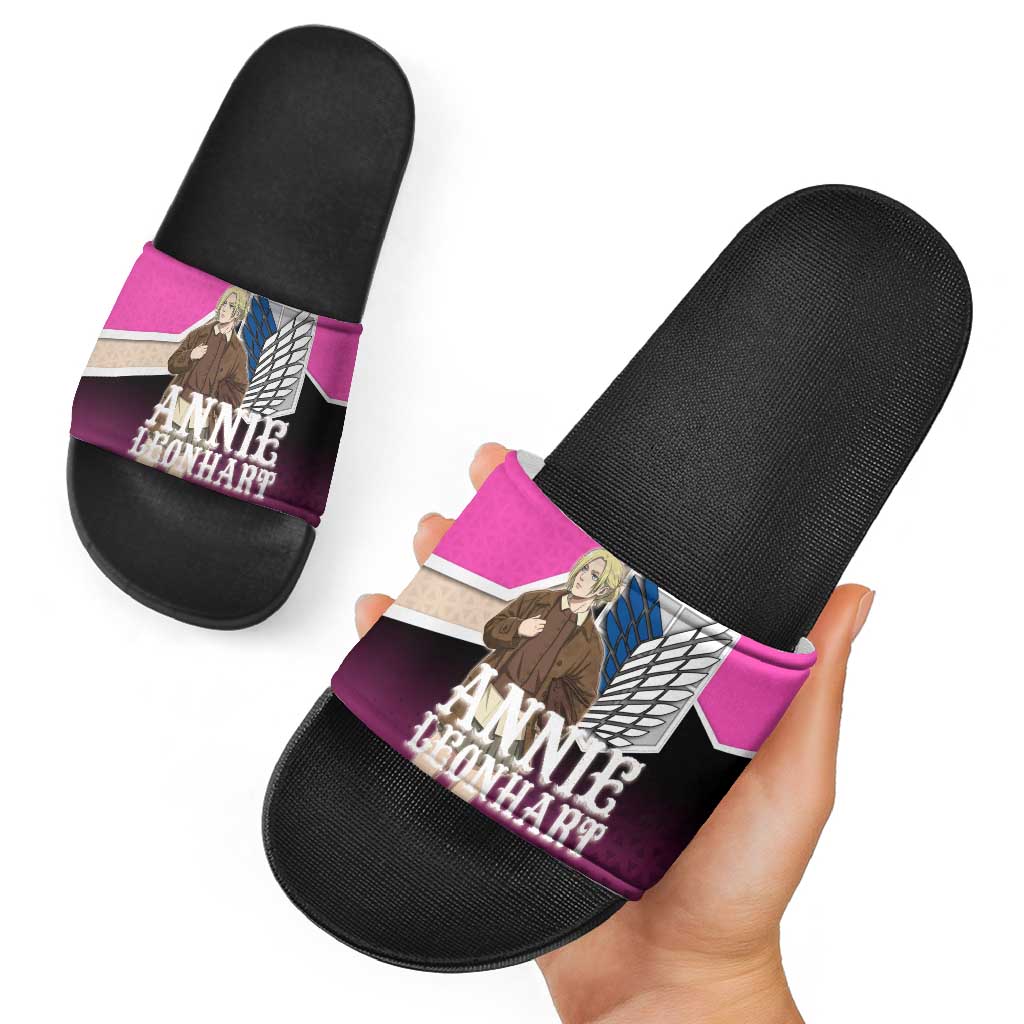 Annie Leonhart Attack on Titan Slide Sandals Anime Preppy Streetwear Style