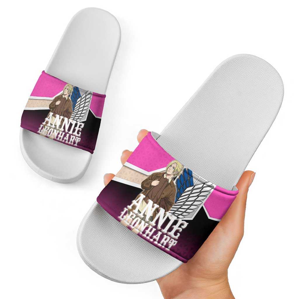 Annie Leonhart Attack on Titan Slide Sandals Anime Preppy Streetwear Style