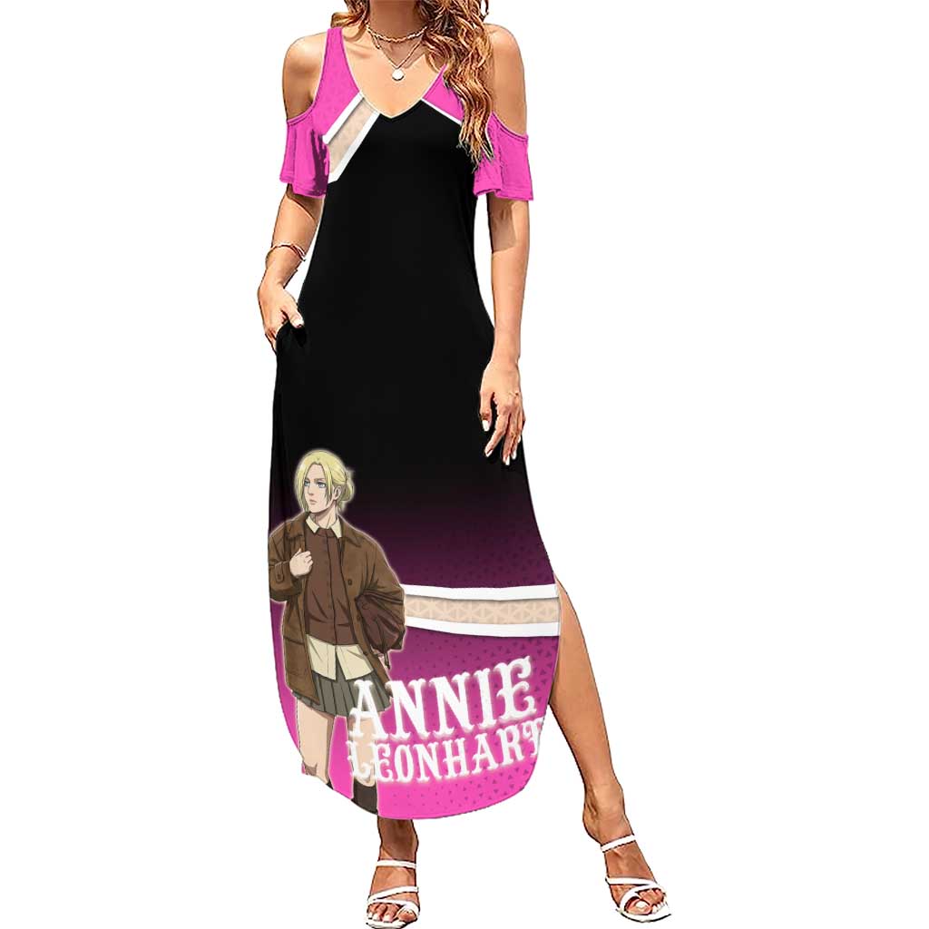 Annie Leonhart Attack on Titan Summer Maxi Dress Anime Preppy Streetwear Style