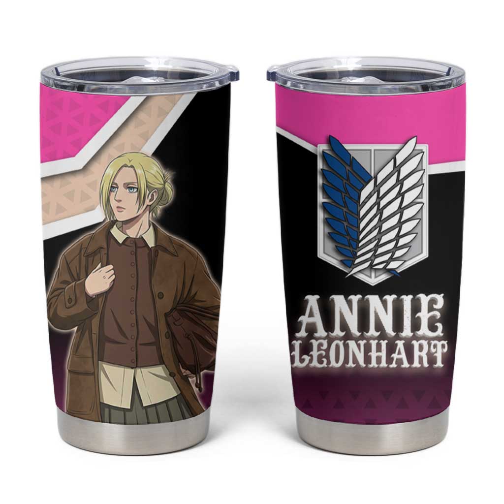 Annie Leonhart Attack on Titan Tumbler Cup Anime Preppy Streetwear Style