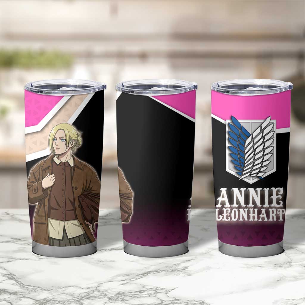 Annie Leonhart Attack on Titan Tumbler Cup Anime Preppy Streetwear Style