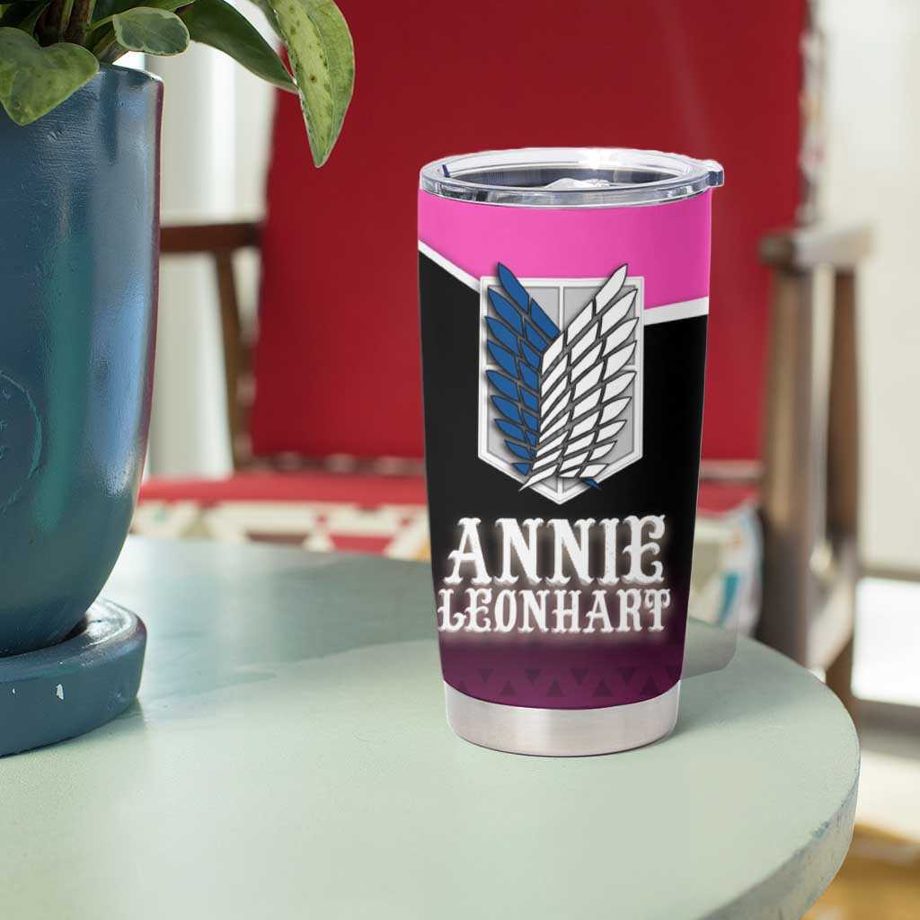 Annie Leonhart Attack on Titan Tumbler Cup Anime Preppy Streetwear Style
