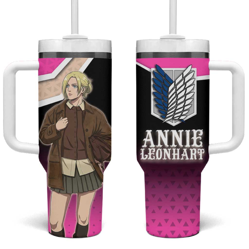Annie Leonhart Attack on Titan Tumbler With Handle Anime Preppy Streetwear Style