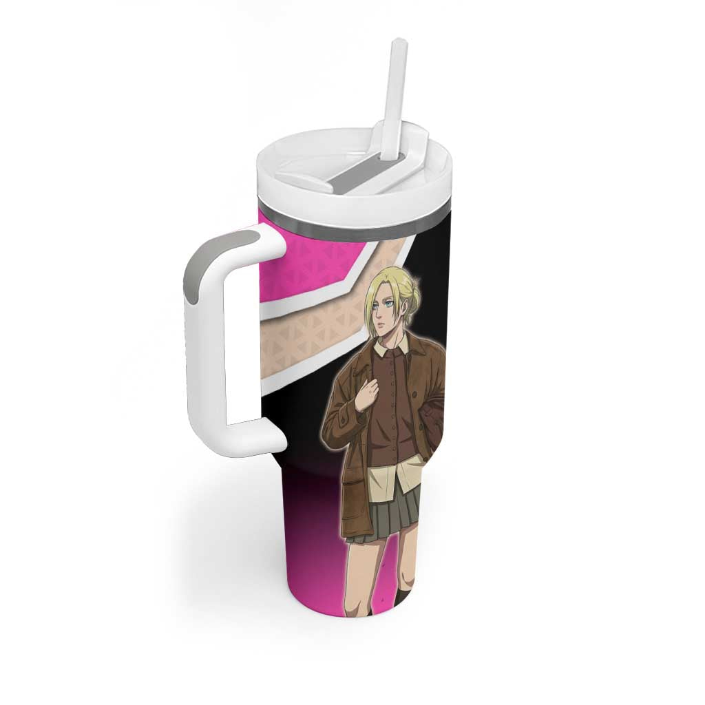 Annie Leonhart Attack on Titan Tumbler With Handle Anime Preppy Streetwear Style