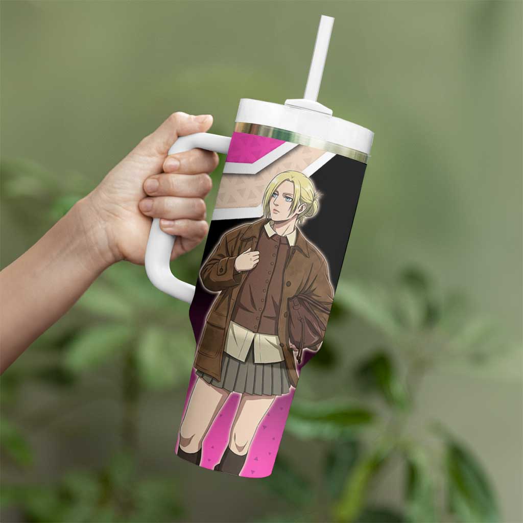 Annie Leonhart Attack on Titan Tumbler With Handle Anime Preppy Streetwear Style