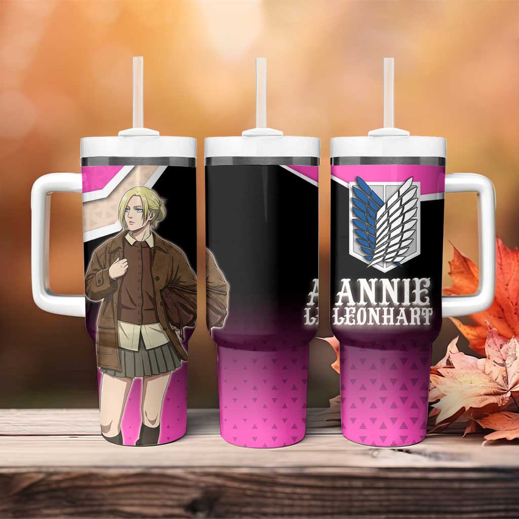 Annie Leonhart Attack on Titan Tumbler With Handle Anime Preppy Streetwear Style