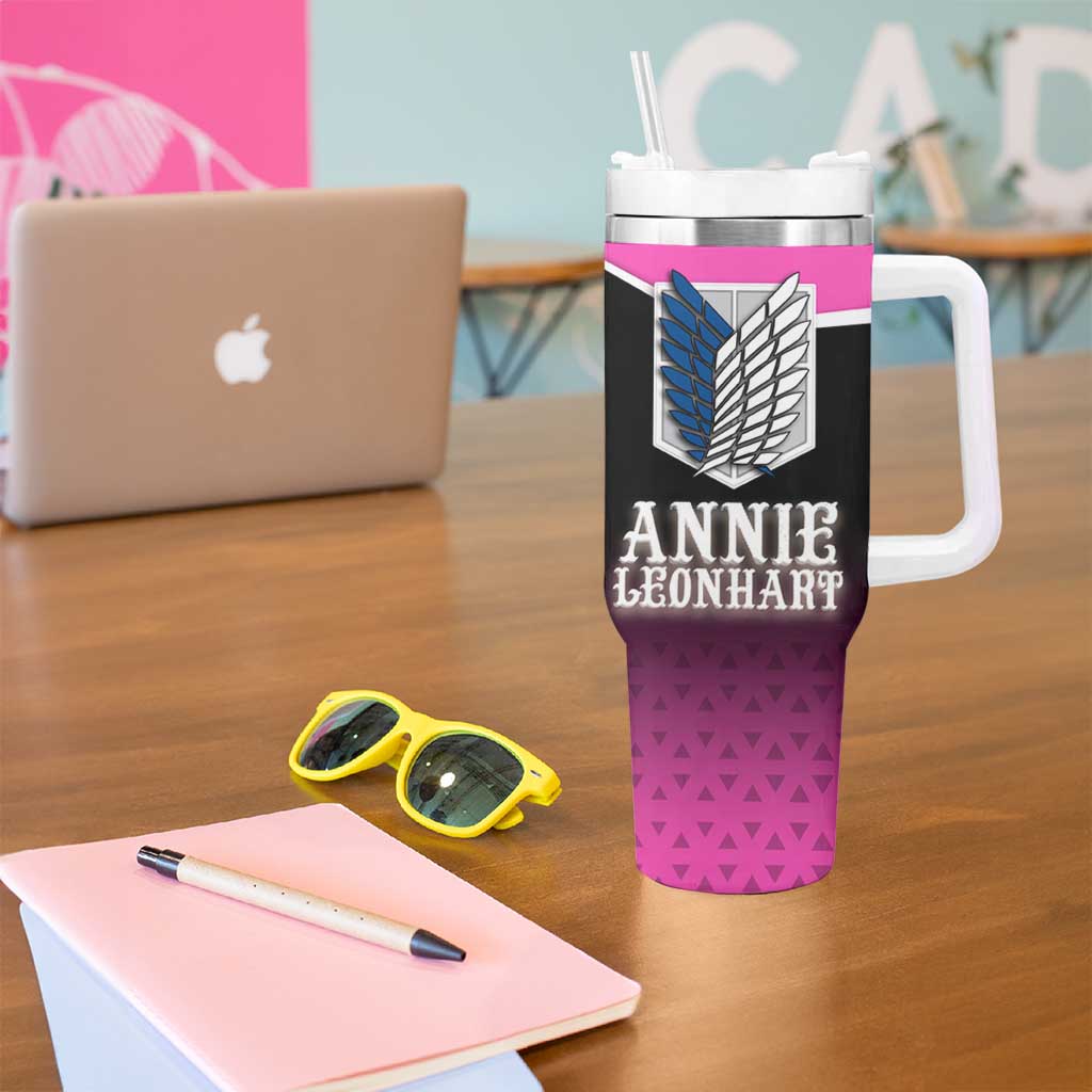 Annie Leonhart Attack on Titan Tumbler With Handle Anime Preppy Streetwear Style
