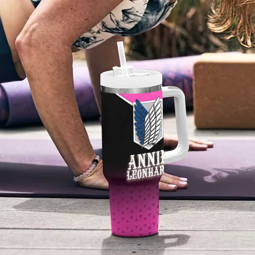 Annie Leonhart Attack on Titan Tumbler With Handle Anime Preppy Streetwear Style
