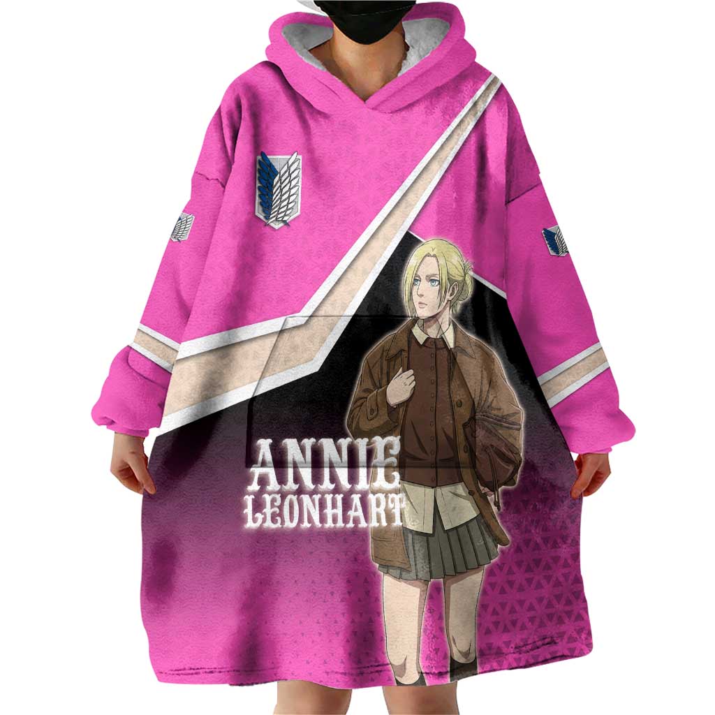 Annie Leonhart Attack on Titan Wearable Blanket Hoodie Anime Preppy Streetwear Style