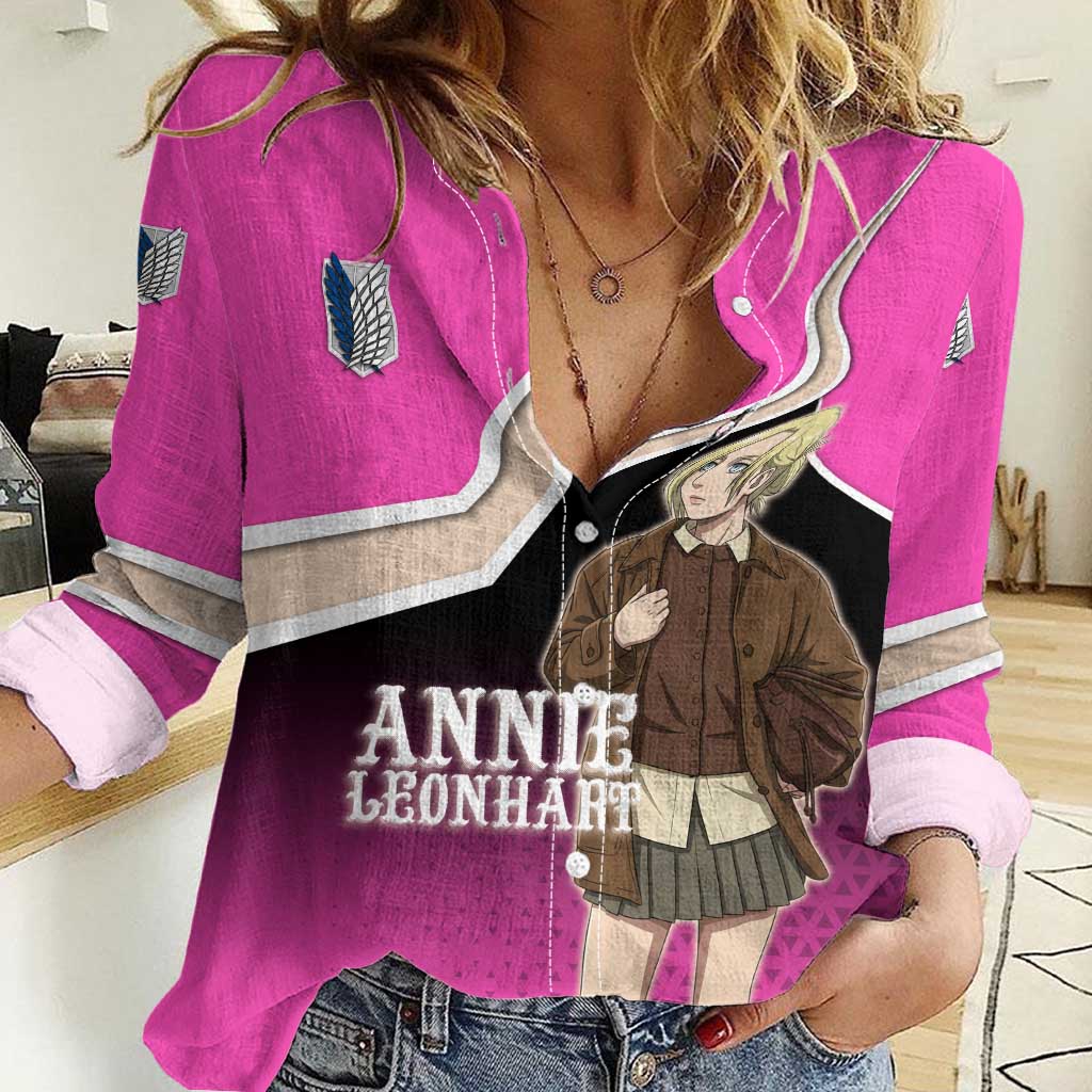 Annie Leonhart Attack on Titan Women Casual Shirt Anime Preppy Streetwear Style