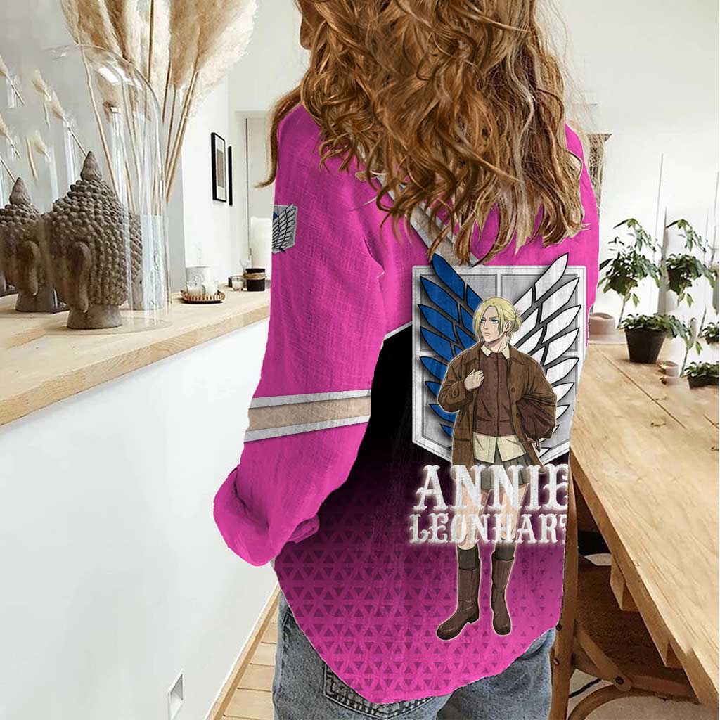 Annie Leonhart Attack on Titan Women Casual Shirt Anime Preppy Streetwear Style