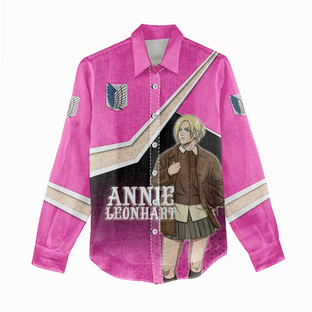 Annie Leonhart Attack on Titan Women Casual Shirt Anime Preppy Streetwear Style