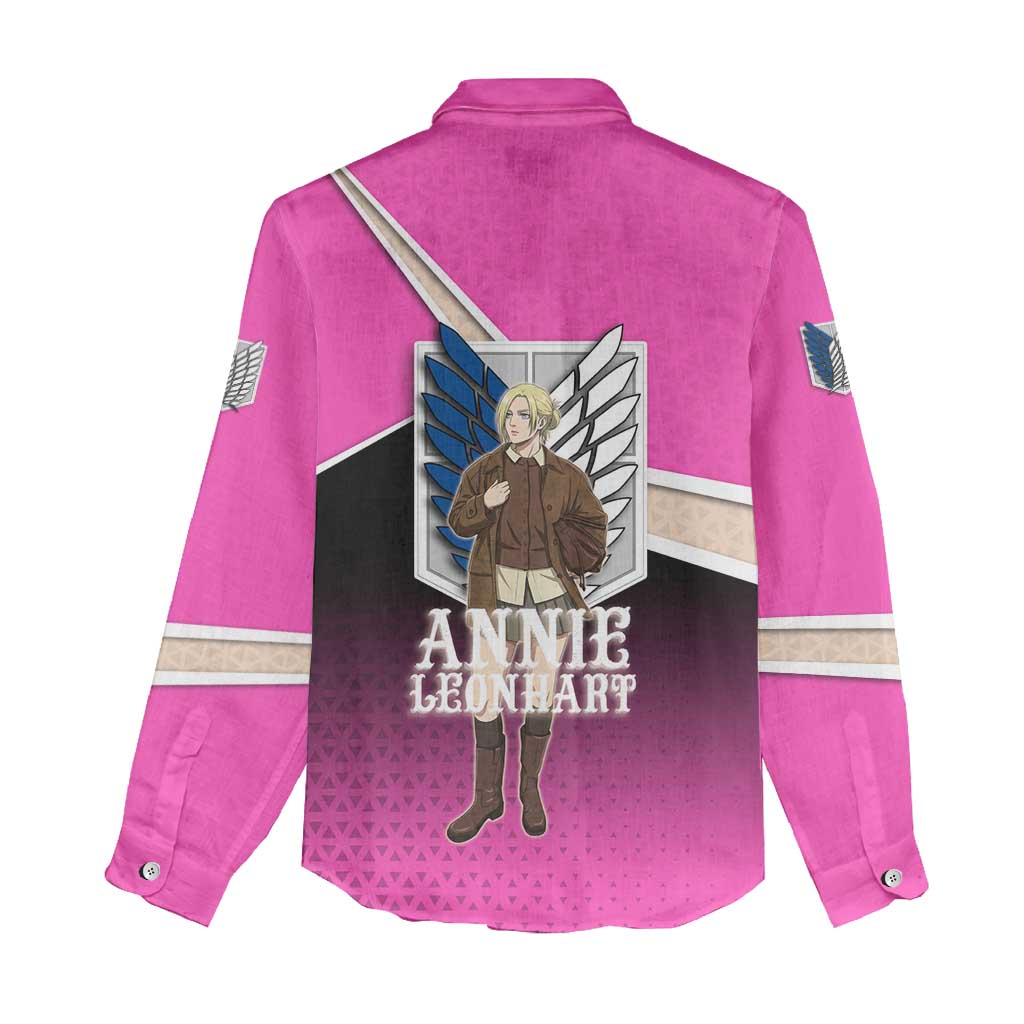 Annie Leonhart Attack on Titan Women Casual Shirt Anime Preppy Streetwear Style