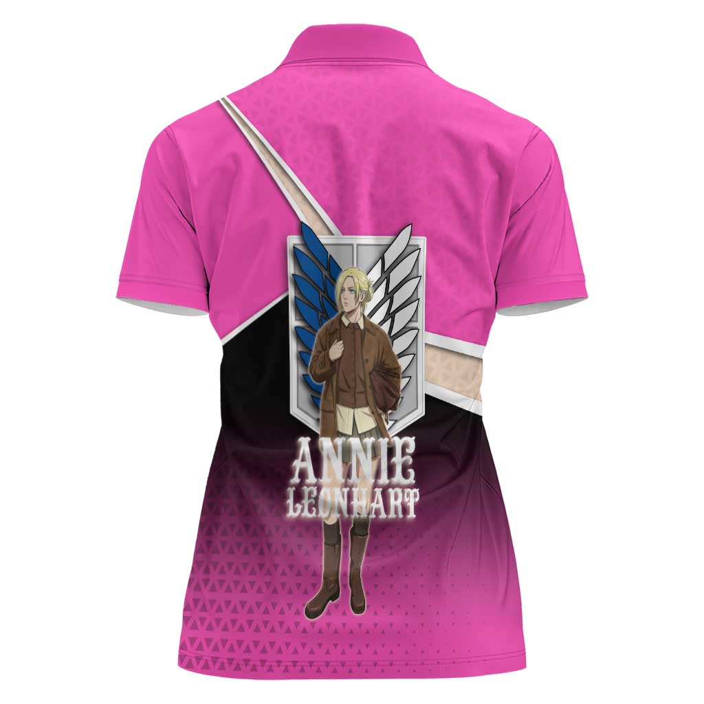 Annie Leonhart Attack on Titan Women Polo Shirt Anime Preppy Streetwear Style