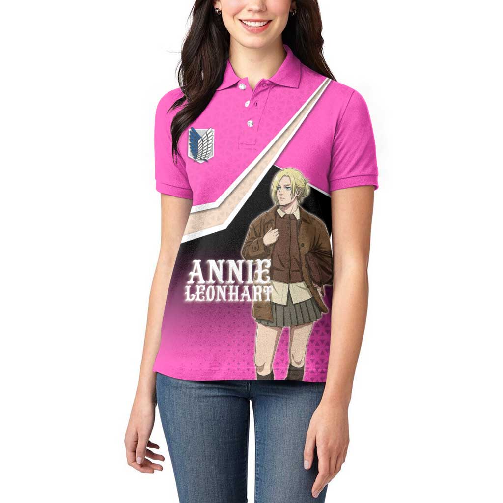 Annie Leonhart Attack on Titan Women Polo Shirt Anime Preppy Streetwear Style