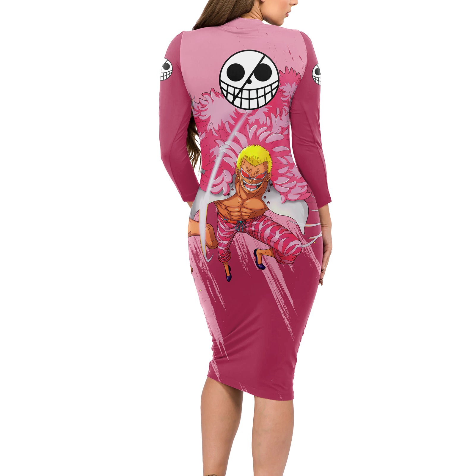 Donquixote Doflamingo Long Sleeve Bodycon Dress One Piece