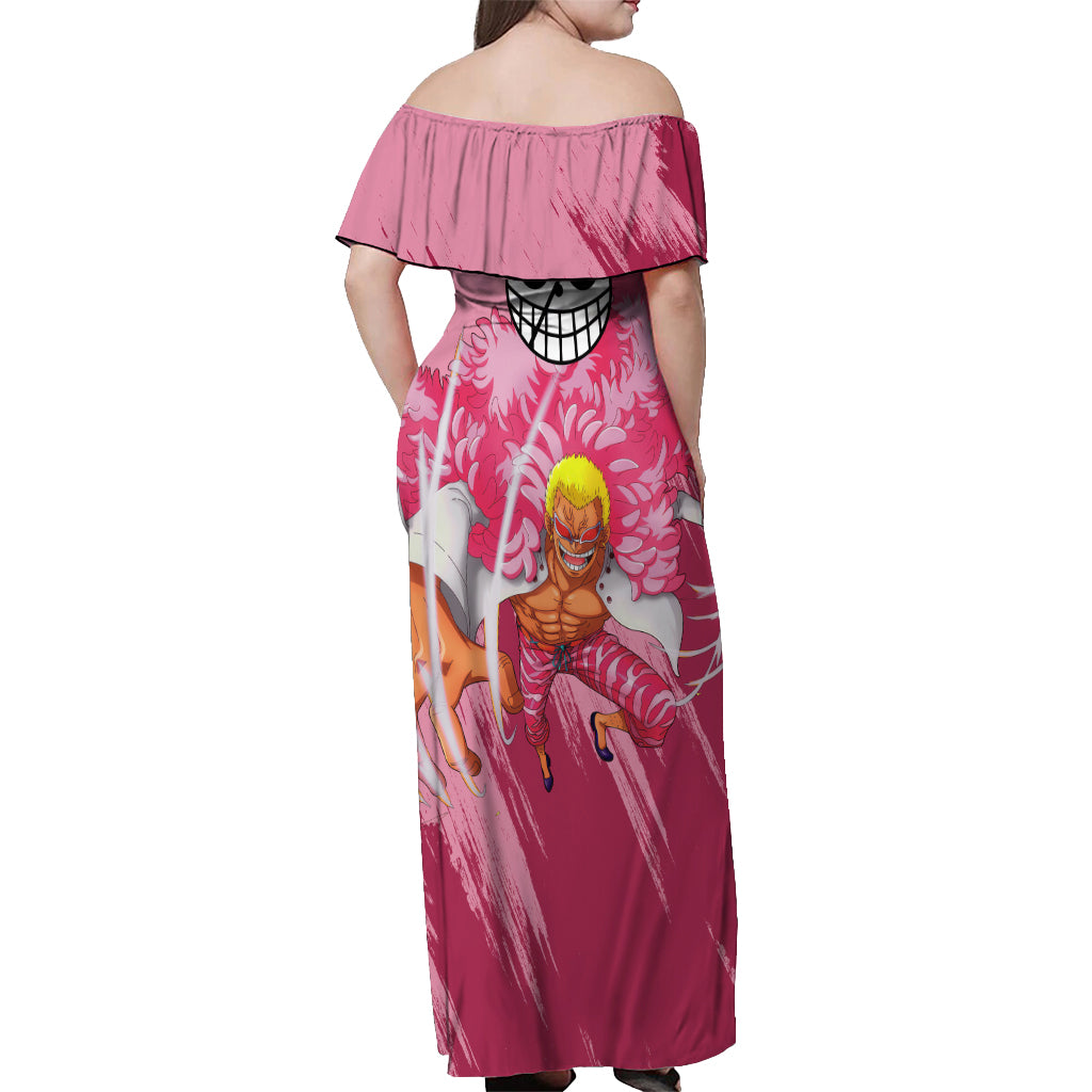 Donquixote Doflamingo Off Shoulder Maxi Dress One Piece