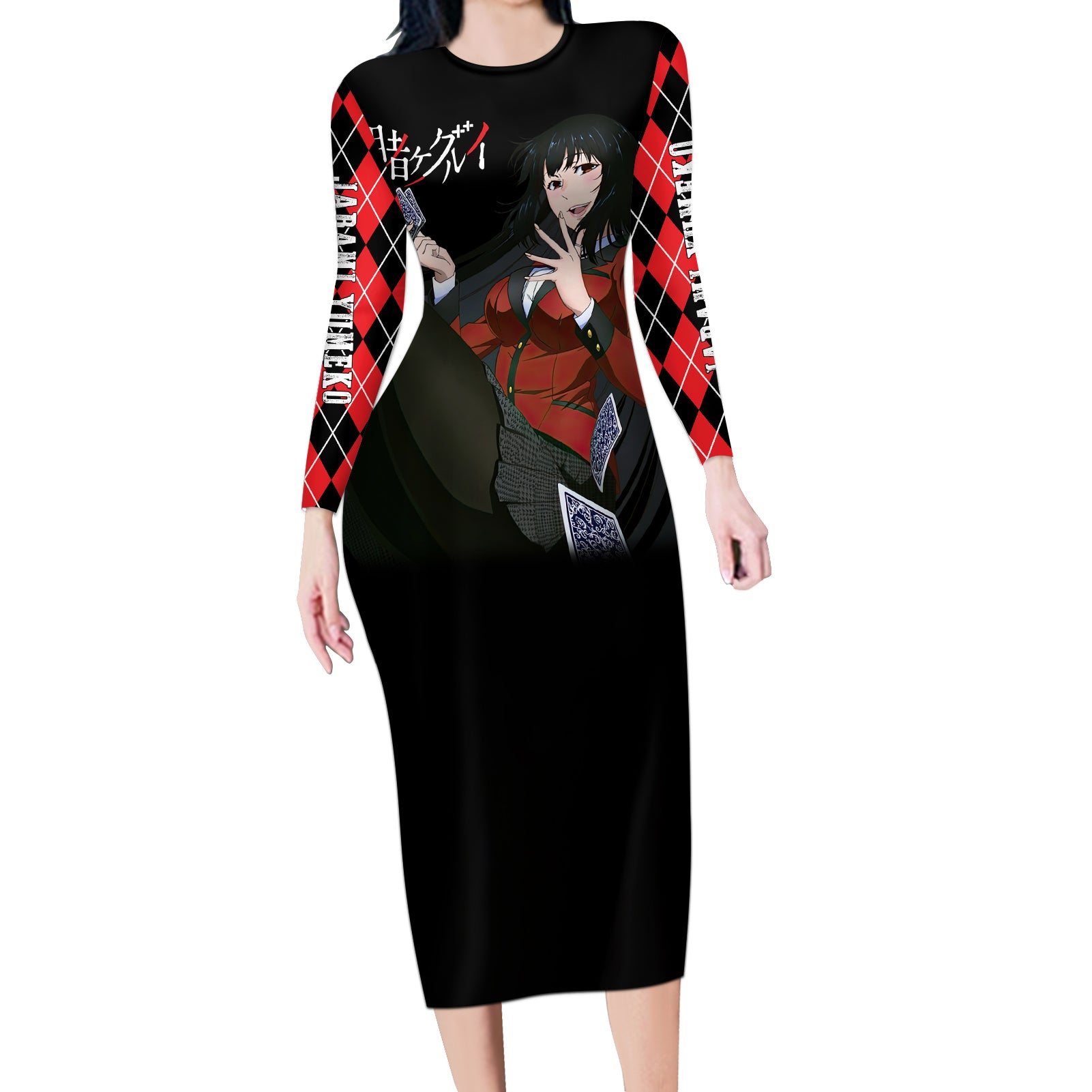 Jabami Yumeko Long Sleeve Bodycon Dress