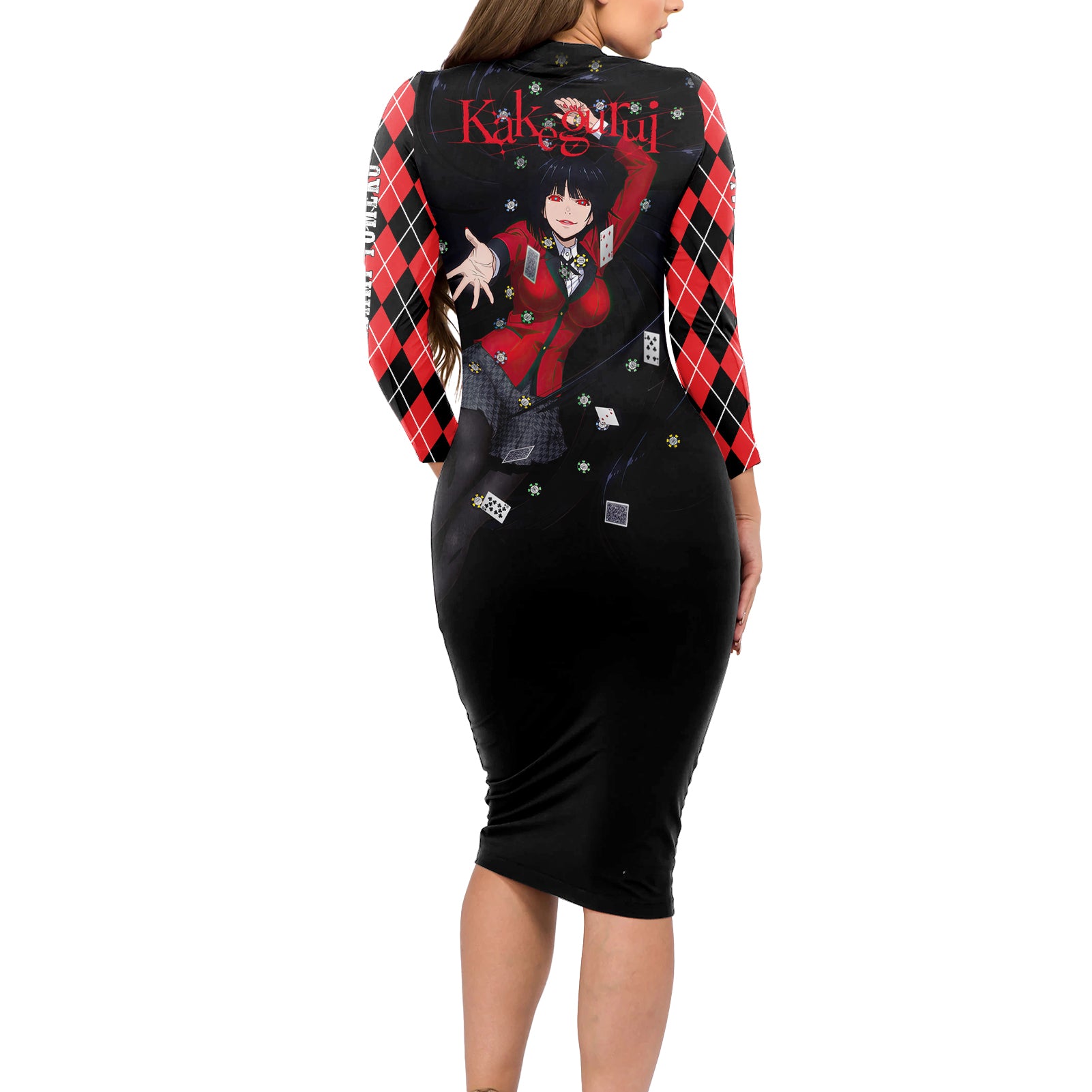 Jabami Yumeko Long Sleeve Bodycon Dress