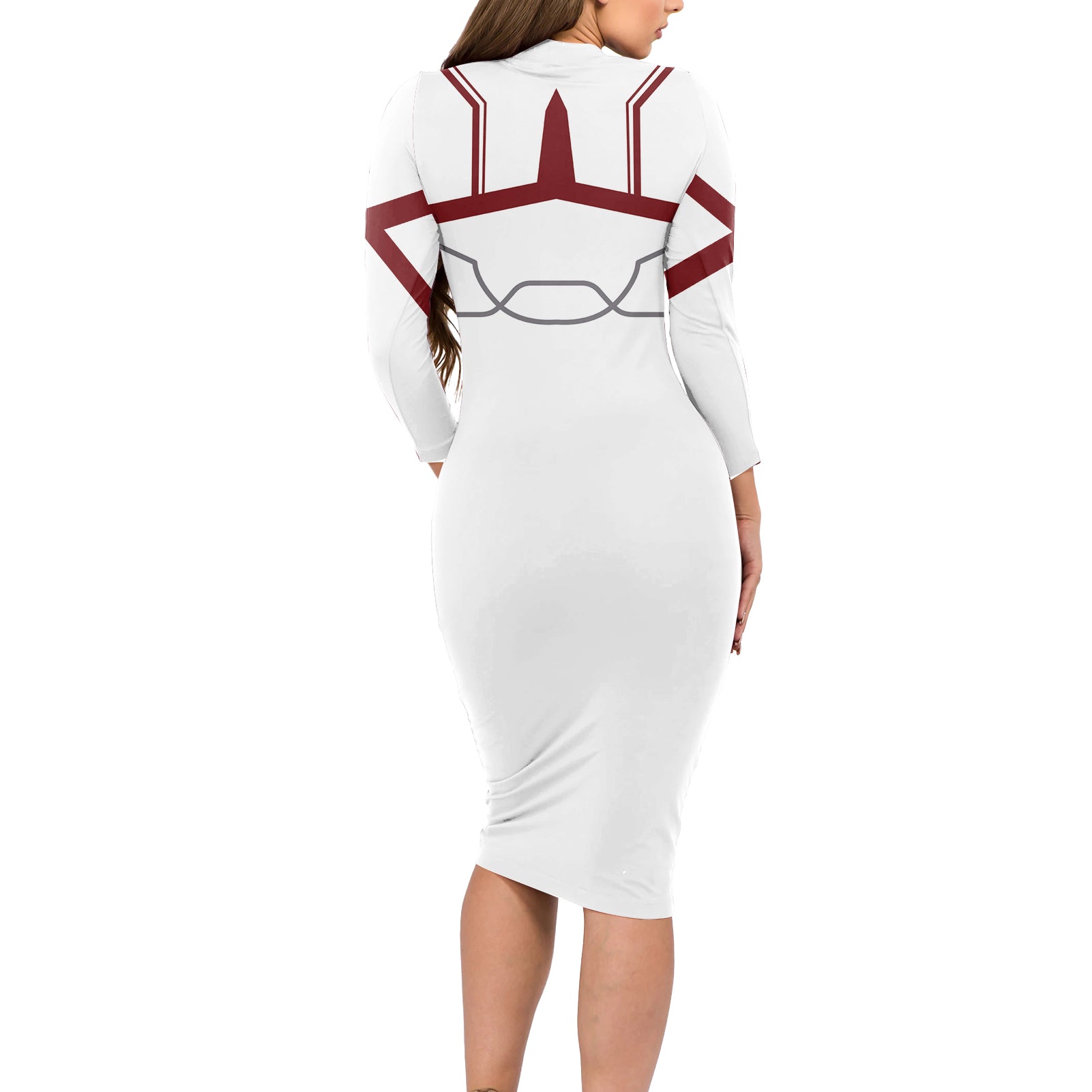 Asuna Yuuki Uniform Long Sleeve Bodycon Dress Sword Art Online