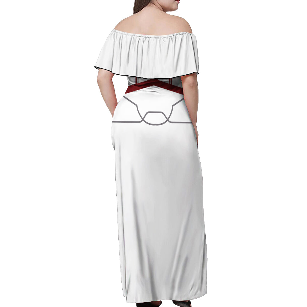 Asuna Yuuki Uniform Off Shoulder Maxi Dress Sword Art Online