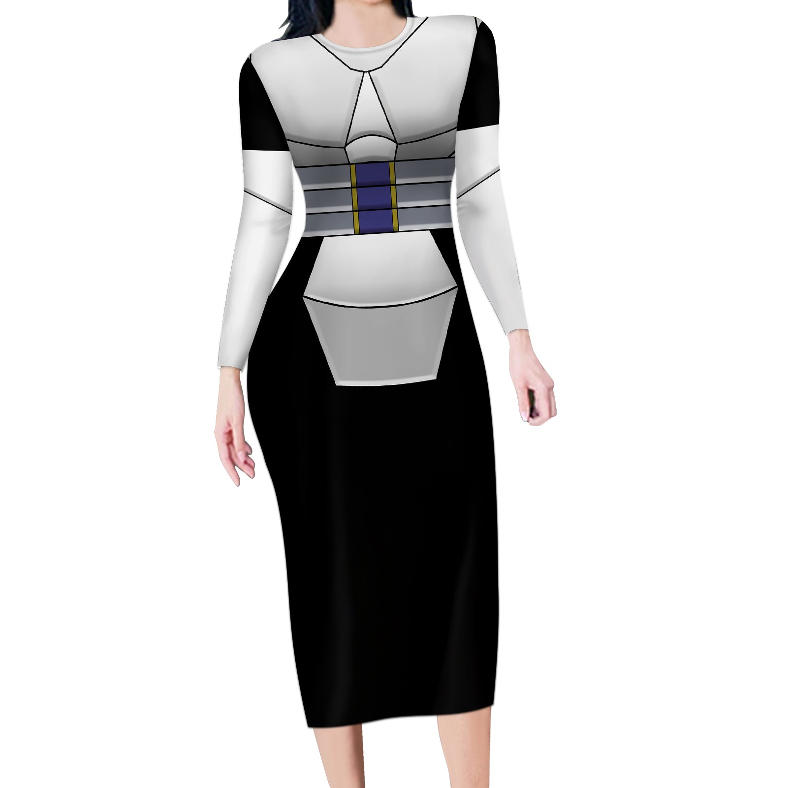 Tenya Iida Uniform Long Sleeve Bodycon Dress My Hero Academia