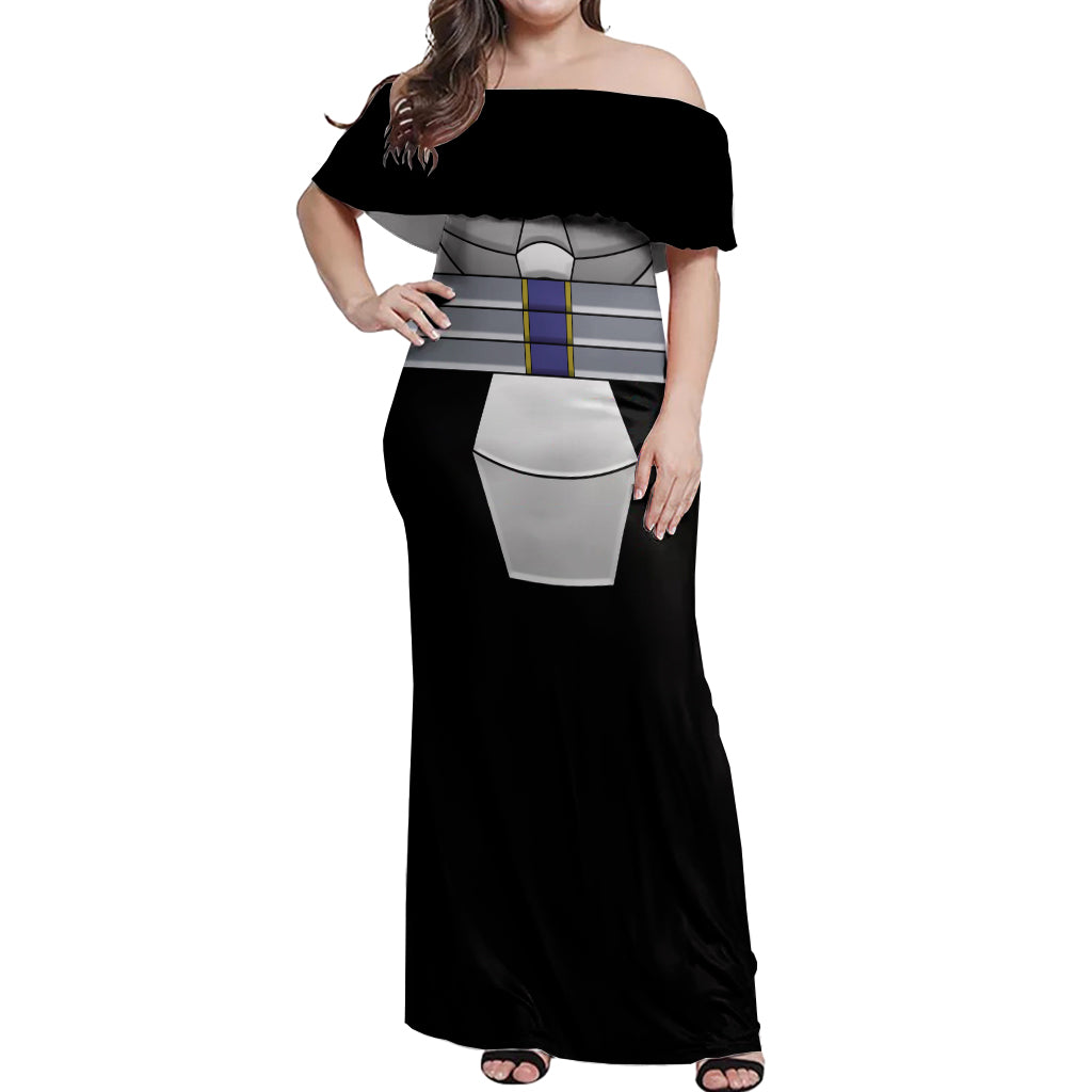 Tenya Iida Uniform Off Shoulder Maxi Dress My Hero Academia