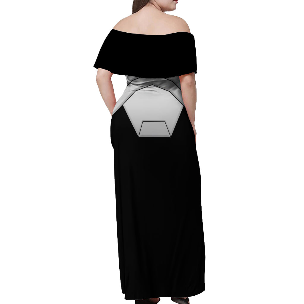 Tenya Iida Uniform Off Shoulder Maxi Dress My Hero Academia