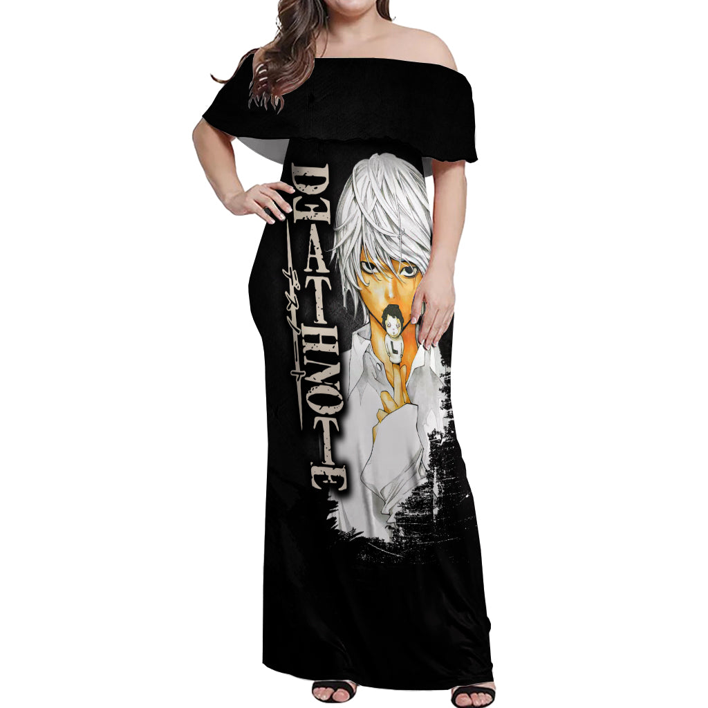 Near - Death Note Off Shoulder Maxi Dress Anime Style