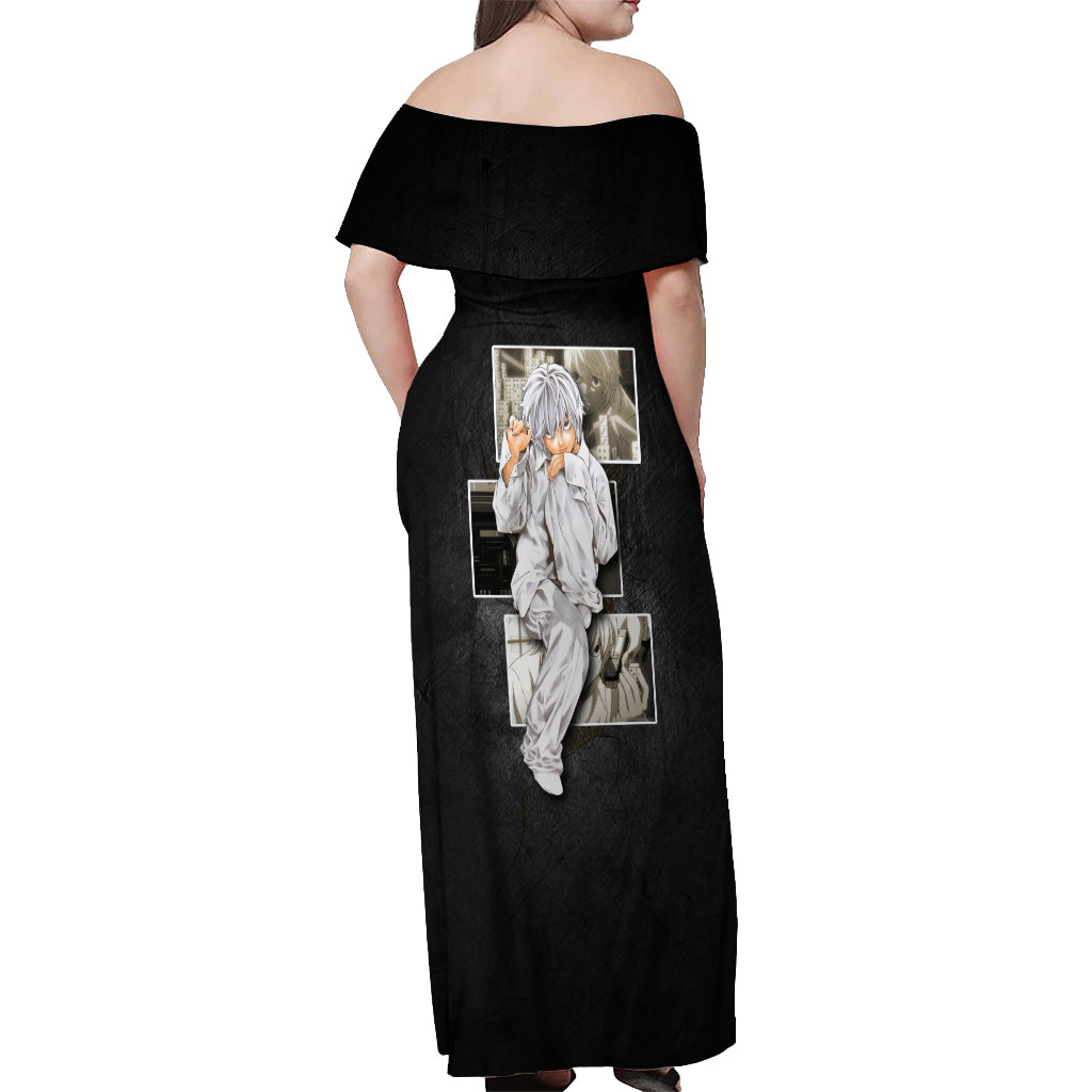 Near - Death Note Off Shoulder Maxi Dress Anime Style