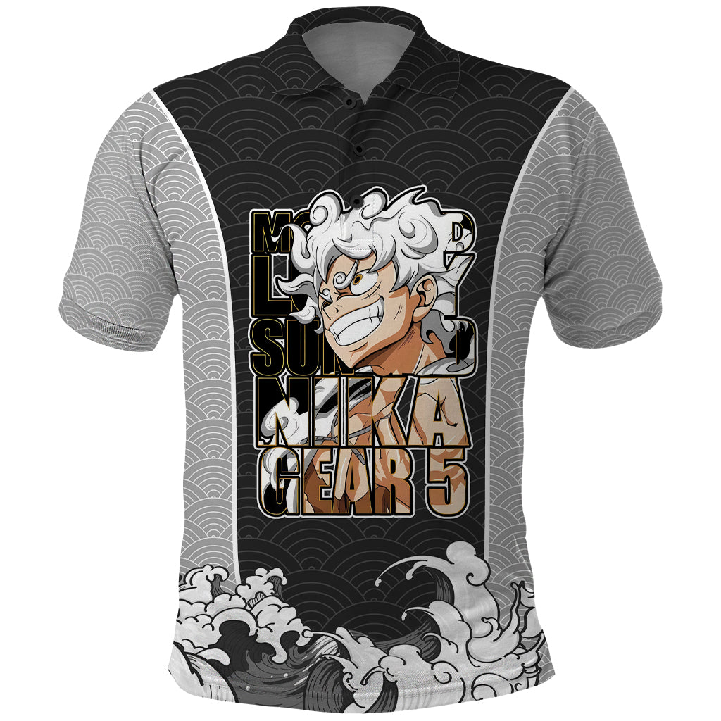 Monkey D Luffy Nika Gear 5 - One Piece Polo Shirt Japan Anime Style