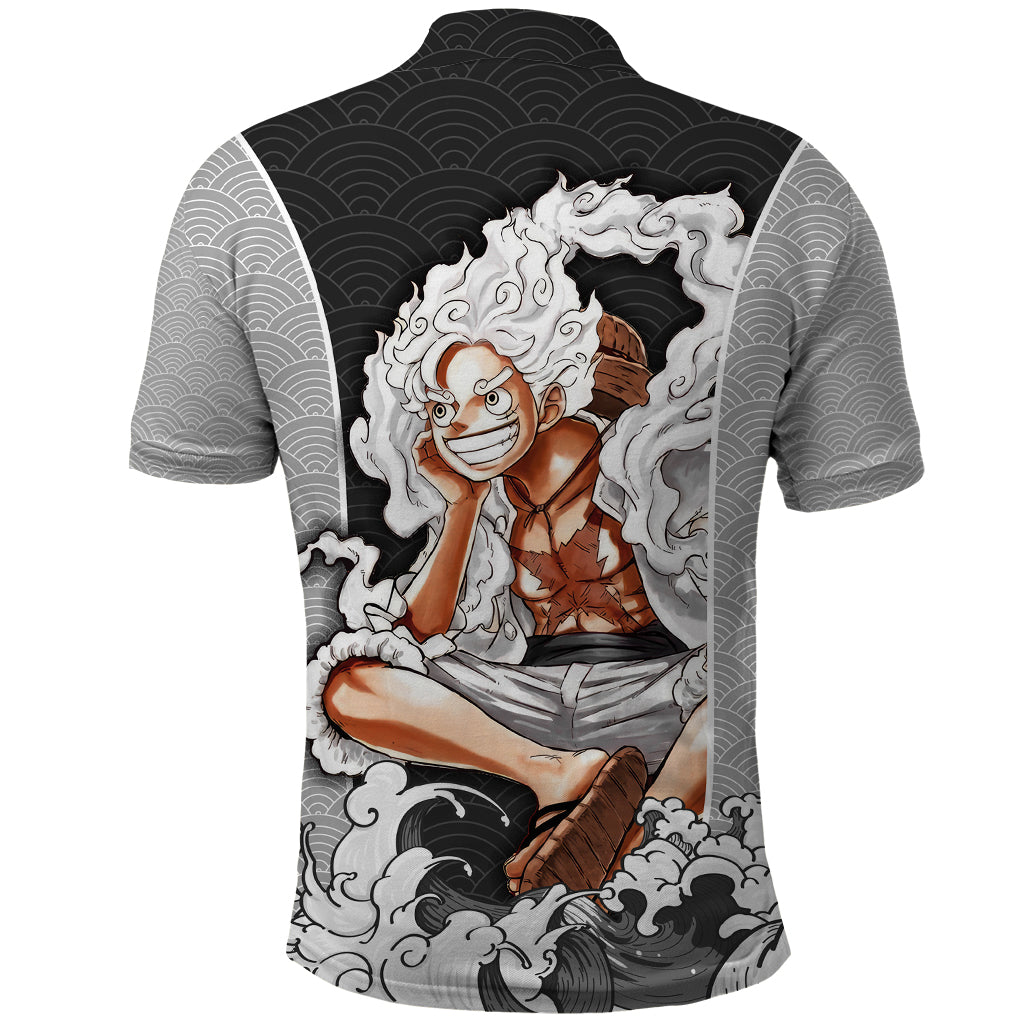 Monkey D Luffy Nika Gear 5 - One Piece Polo Shirt Japan Anime Style