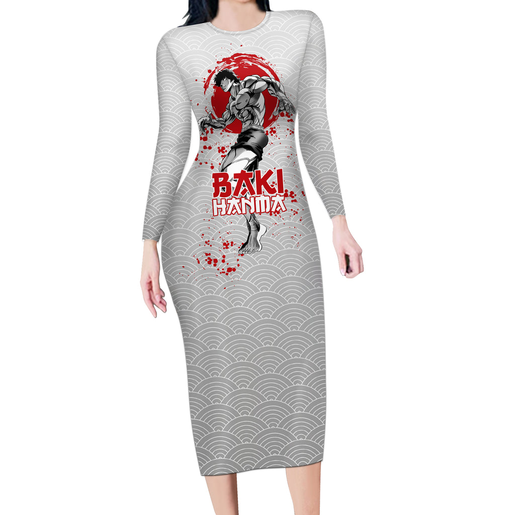 Baki Hanma - Baki Hanm Long Sleeve Bodycon Dress Japan Anime Style