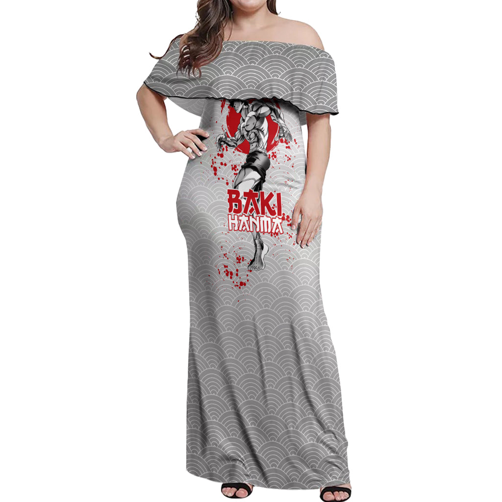 Baki Hanma - Baki Hanm Off Shoulder Maxi Dress Japan Anime Style