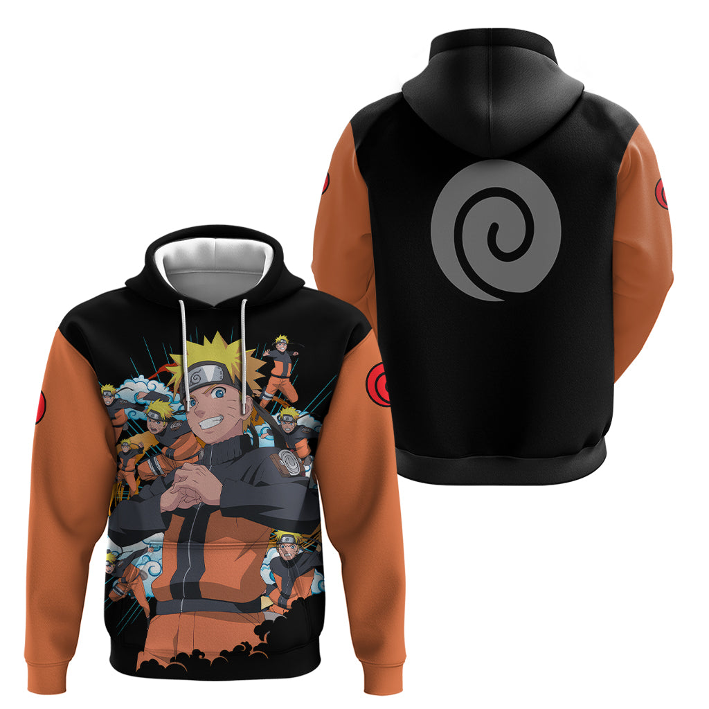 Uzumaki Shadow Clone Jutsu - Naruto Hoodie Anime Style