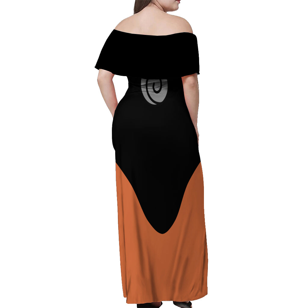 Uzumaki Shadow Clone Jutsu - Naruto Off Shoulder Maxi Dress Anime Style
