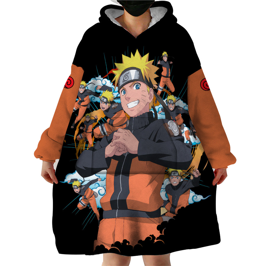 Uzumaki Shadow Clone Jutsu - Naruto Wearable Blanket Hoodie Anime Style