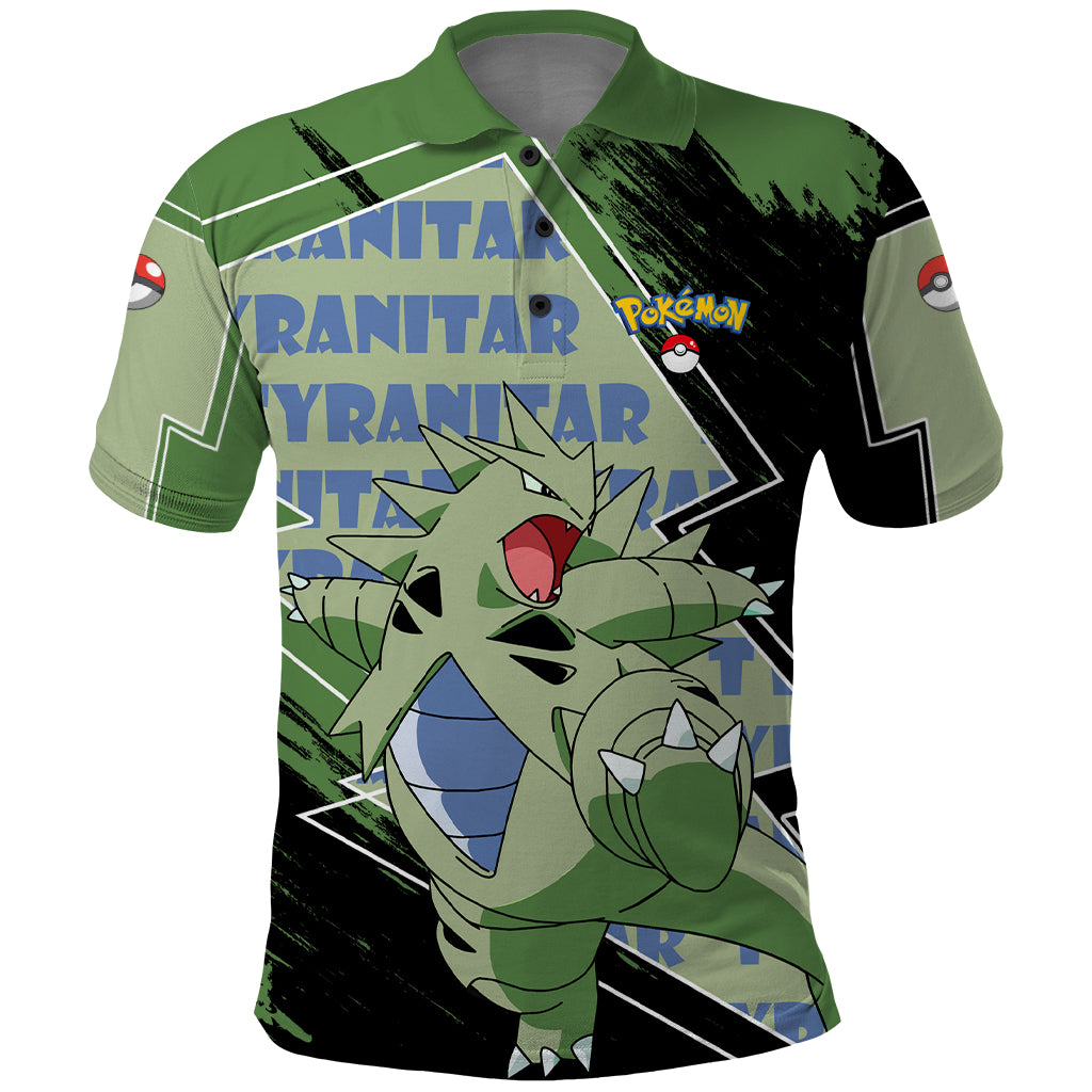 Tyranitar Polo Shirt Pattern Style