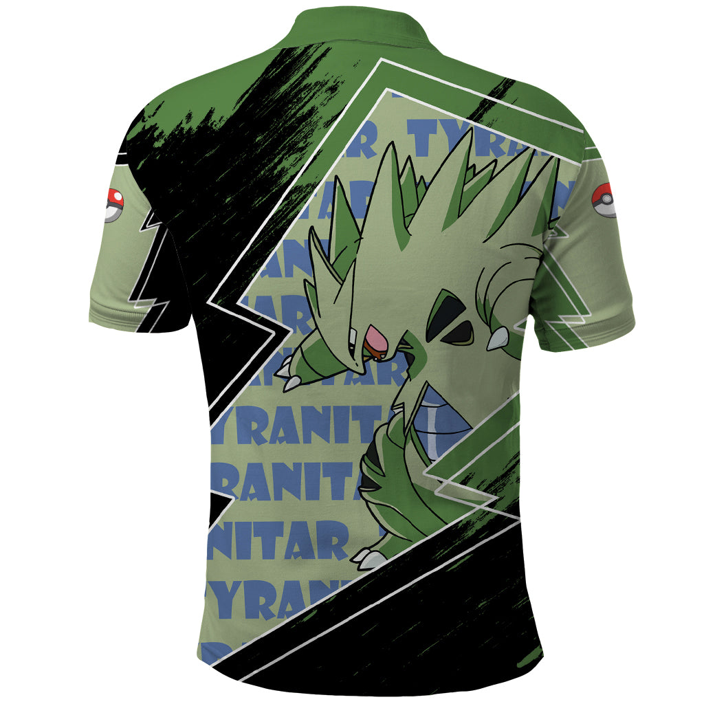 Tyranitar Polo Shirt Pattern Style
