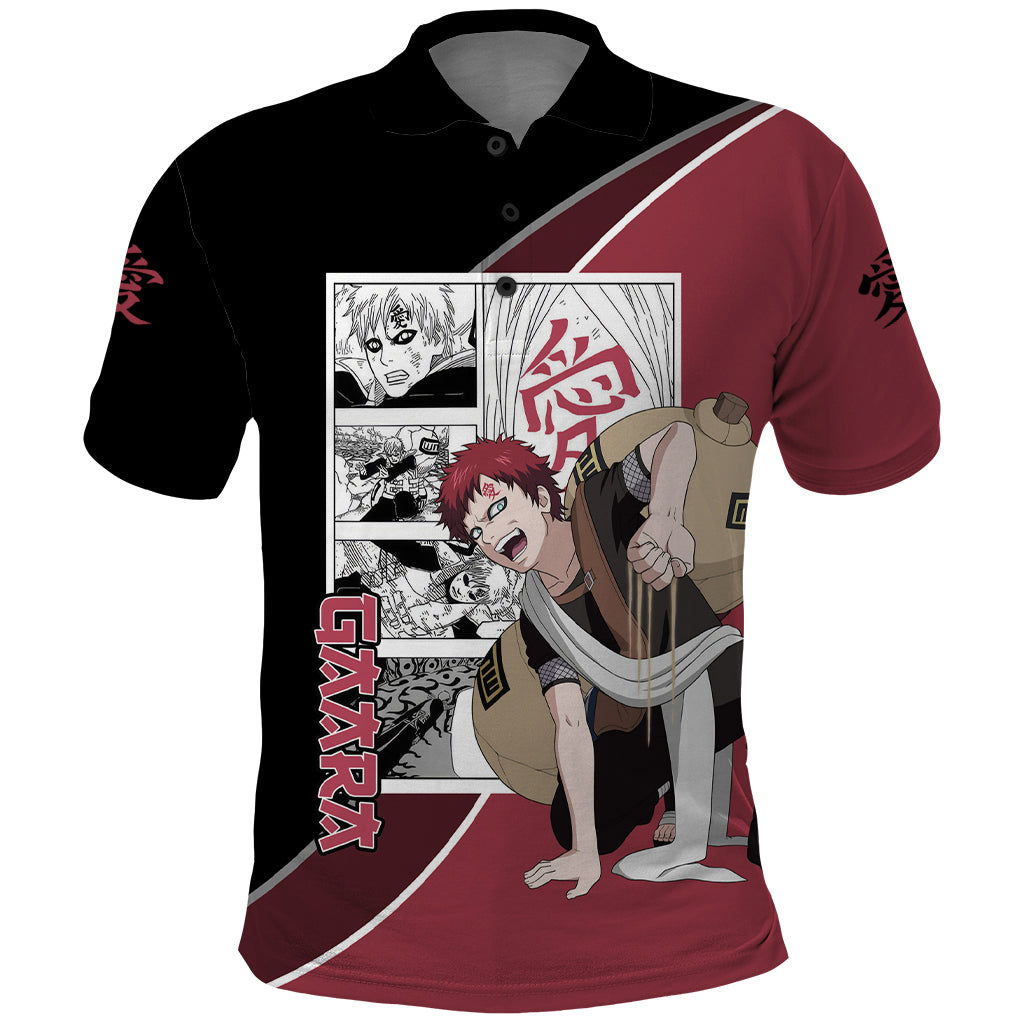 Gaara Polo Shirt Anime Mix Manga