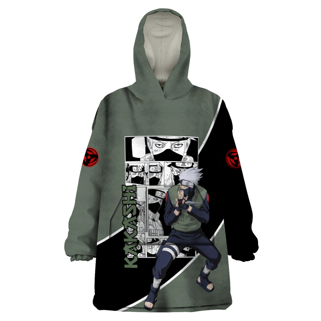 Kakashi - Naruto Wearable Blanket Hoodie Anime Mix Manga Style